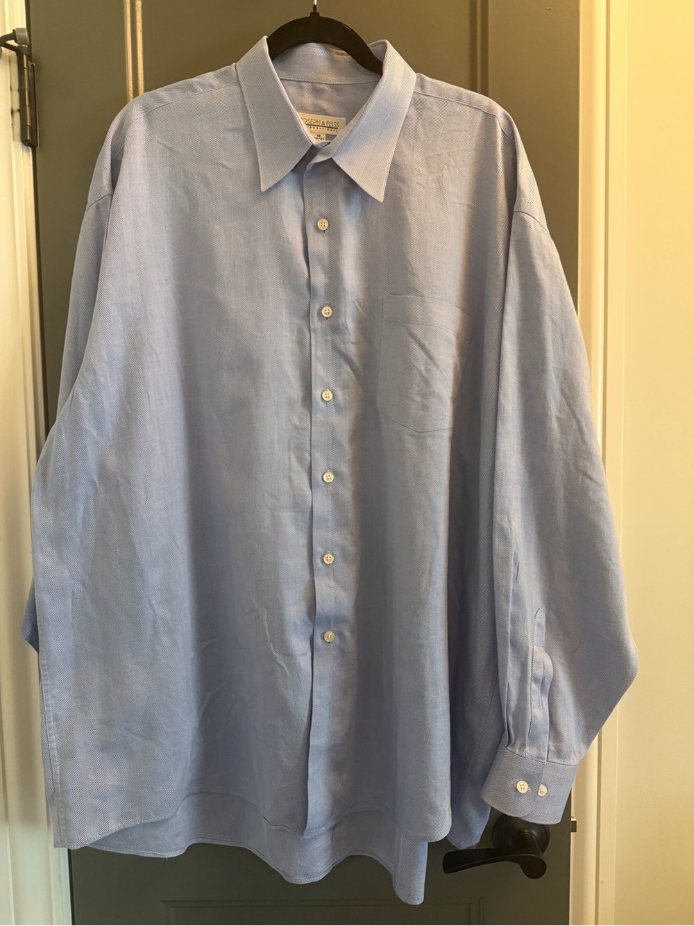 Joseph & Feiss Light Blue Men's Dress Shirt 18 34/54